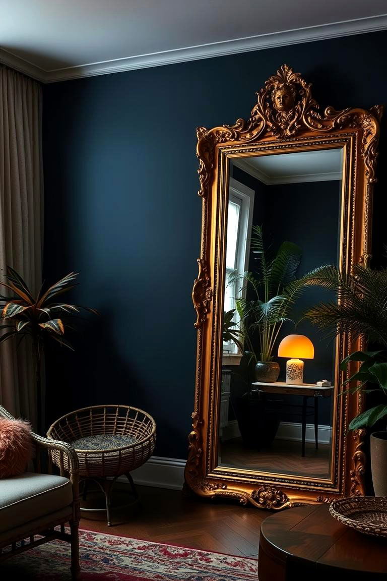 Use Mirrors to Enhance Light - 24 Moody Boho Living Room Ideas