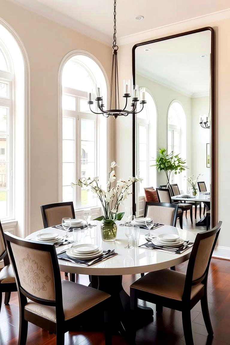 Use Mirrors to Expand the Space - 24 Dining Room Design Ideas