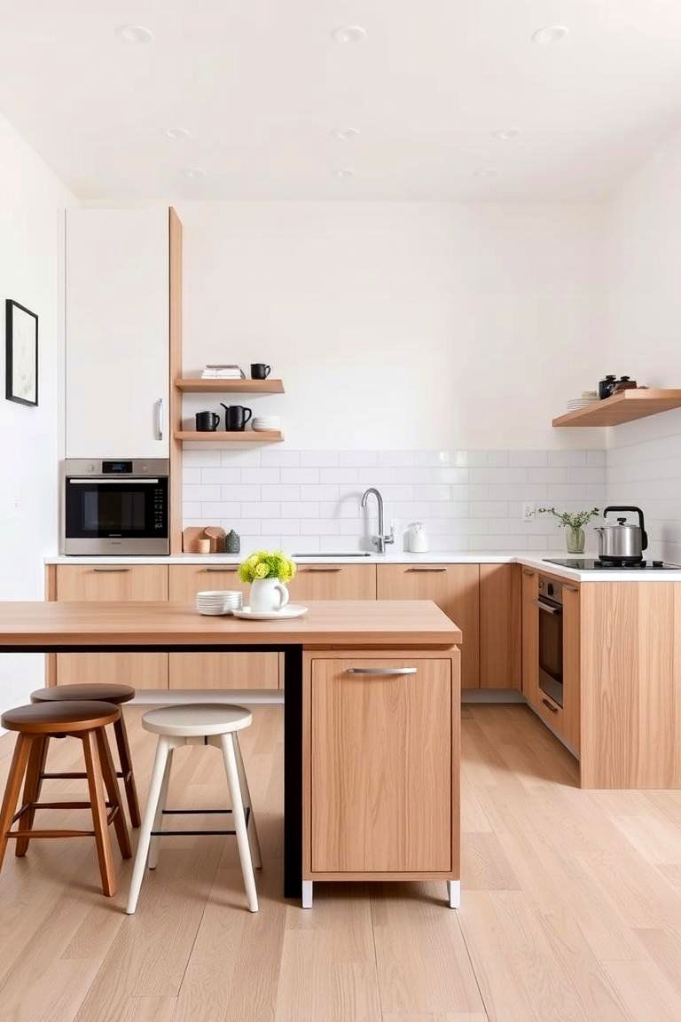 Use Multi Functional Furniture - 24 Minimalist Kitchen Ideas
