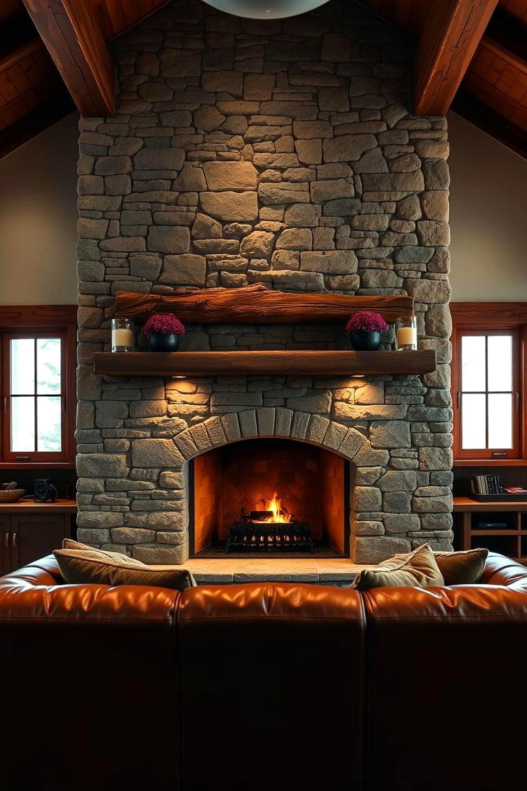 Use Natural Stone Elements - 24 Southwestern Living Room Ideas