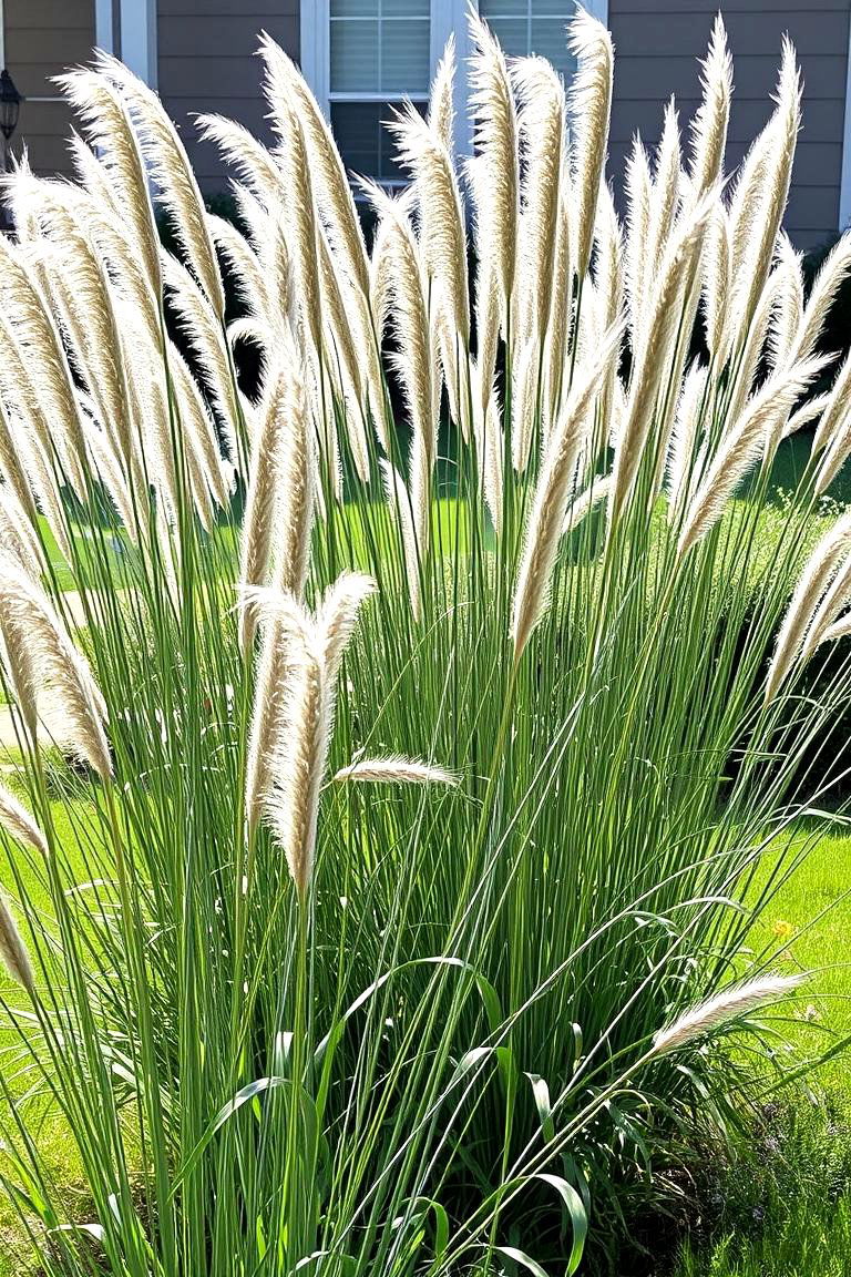Use Ornamental Grass - 24 Front Yard Landscaping Ideas