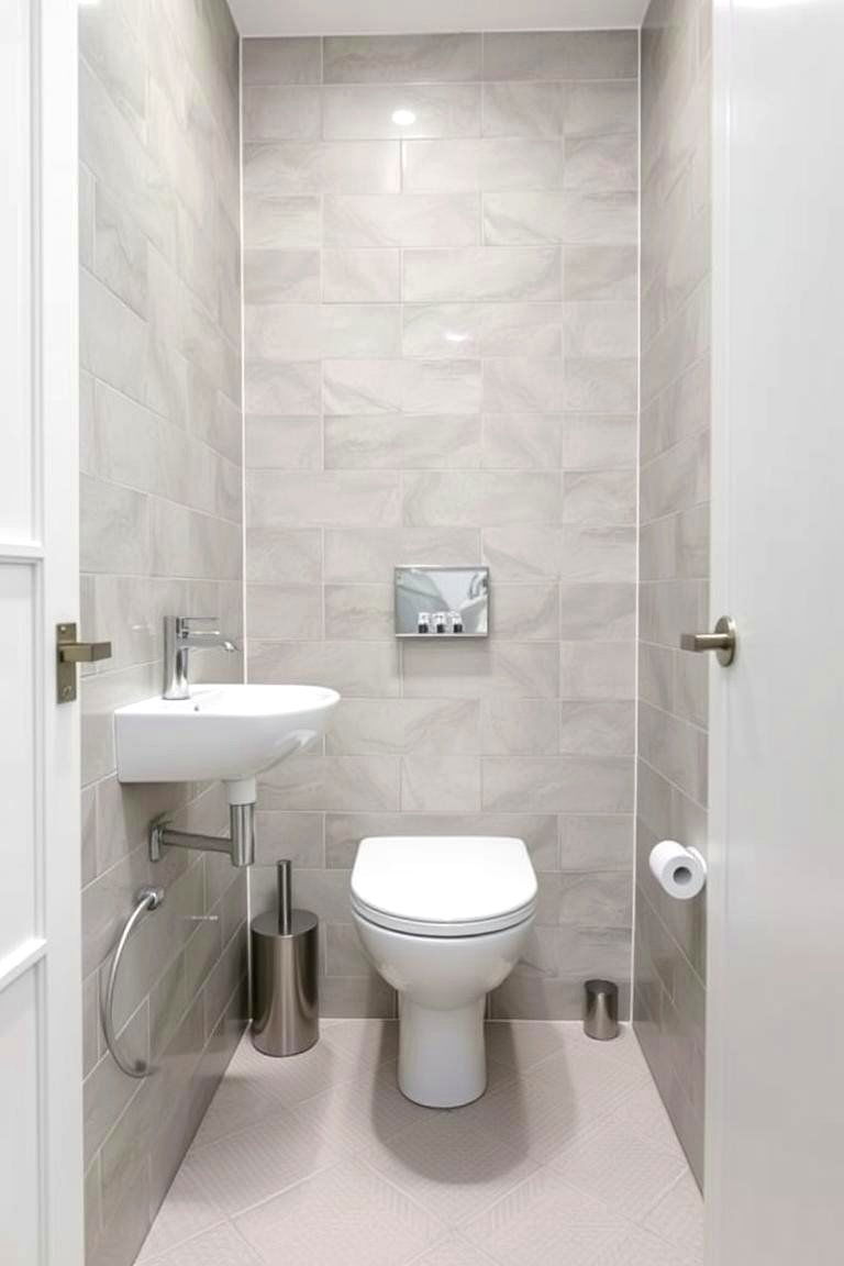 Use Pattern Sparingly - 24 Small Ensuite Design Ideas