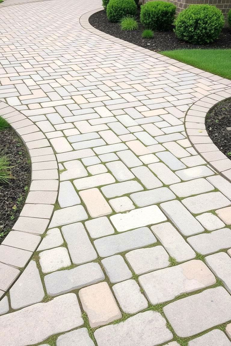 Use Paving Stones for a Custom Look - 24 Driveway Landscape Ideas
