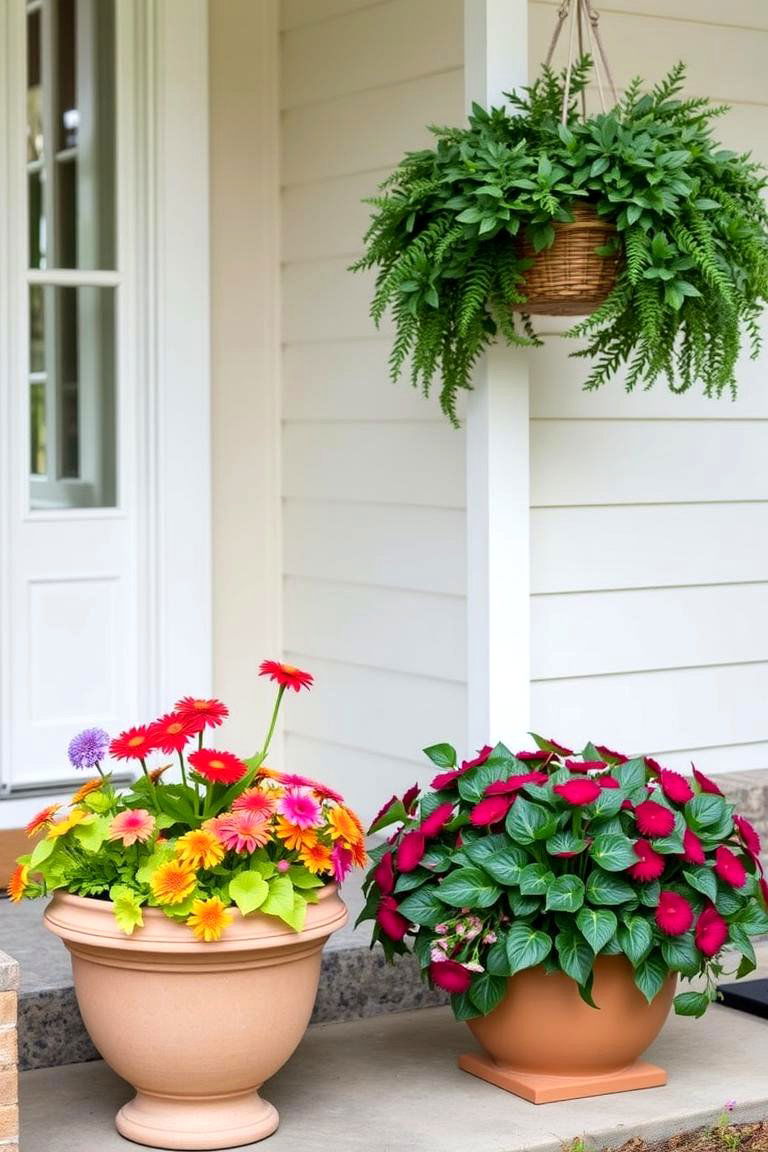 Use Planters for Seasonal Decor - 24 Front Step Ideas