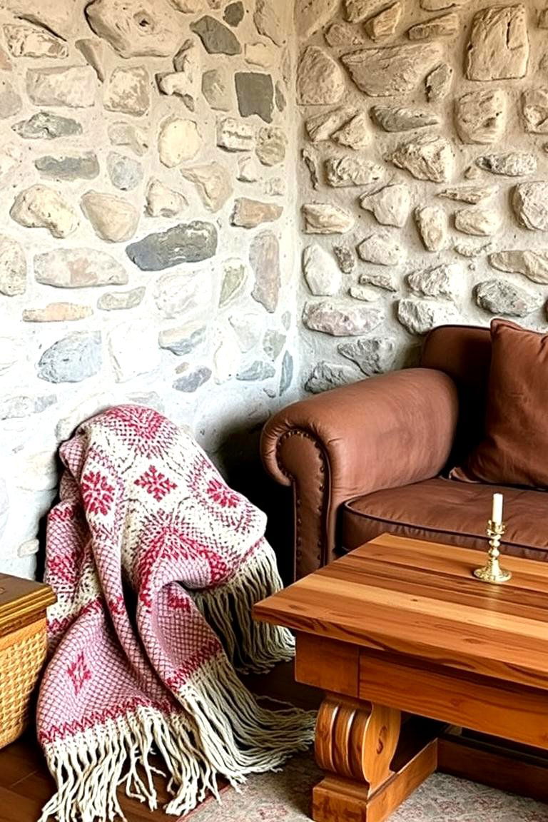 Use Rustic Lighting Fixtures - 24 Small Rustic Living Room Ideas