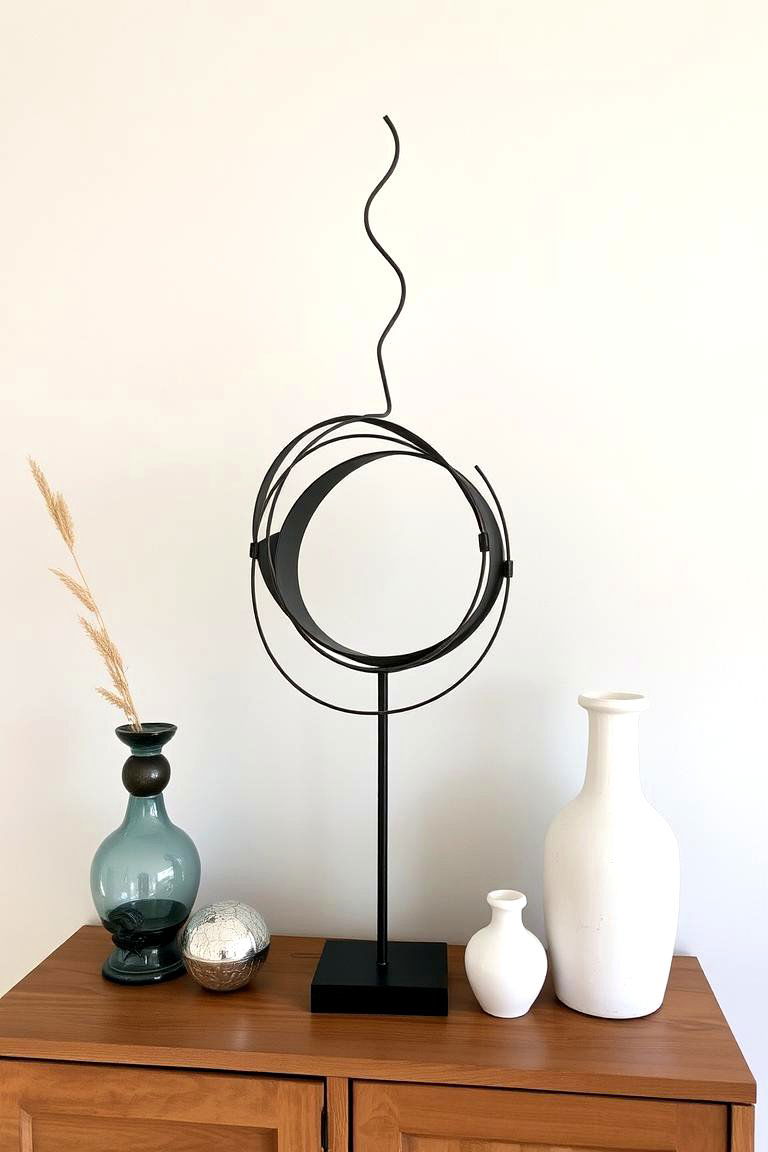 Use Sculptural Pieces for Artful Elegance - 24 Entry Table Decor Ideas