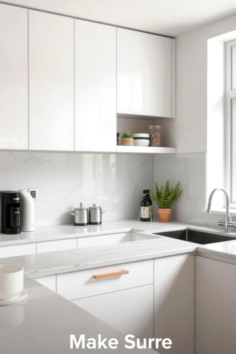 Use Simple Functional Countertops - 24 Minimalist Kitchen Ideas