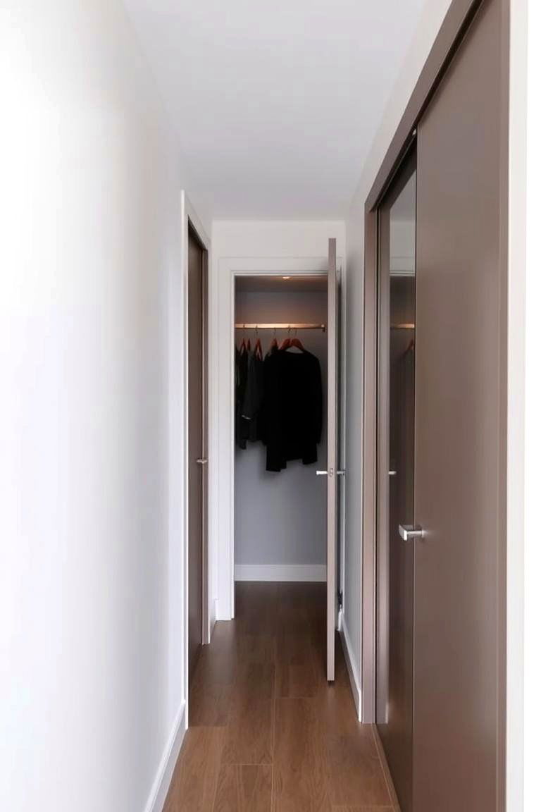 Use Sliding Doors for Space Efficiency - 24 Narrow Hallway Ideas