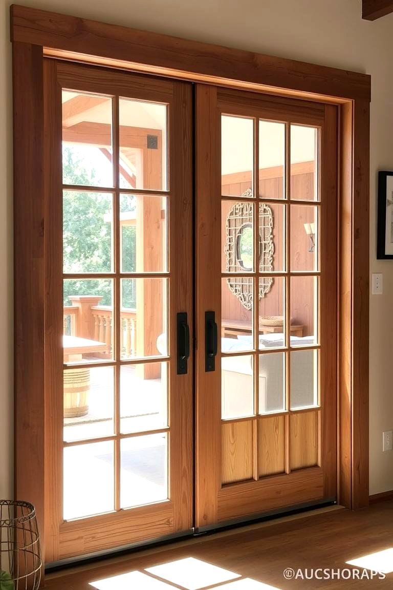 Use Sliding Glass Doors - 24 Farmhouse Entryway Ideas