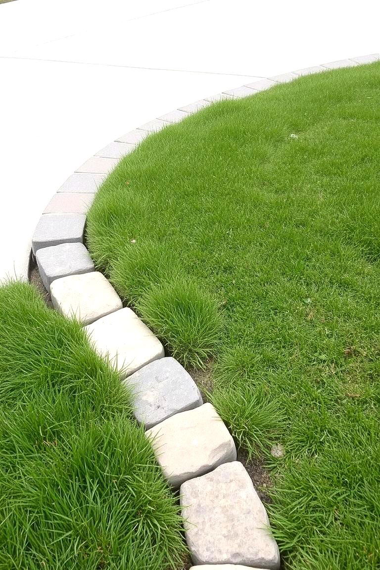 Use Stone or Paver Edging - 24 Driveway Landscape Ideas