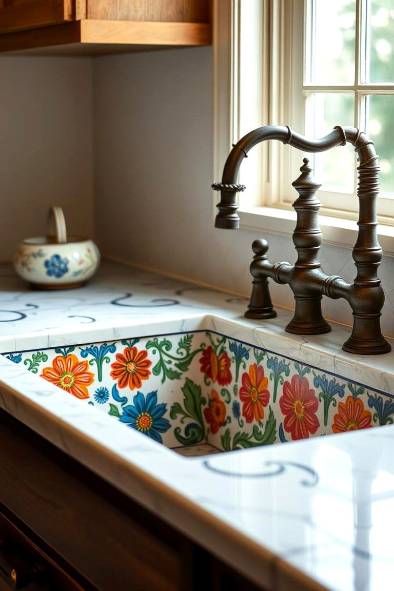 Use Talavera Sinks and Fixtures - 24 Mexican Kitchen Ideas