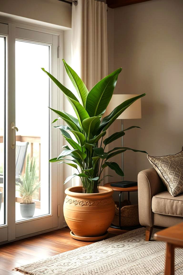 Use Terracotta or Clay Pots - 24 Earthy Living Room Decor Ideas