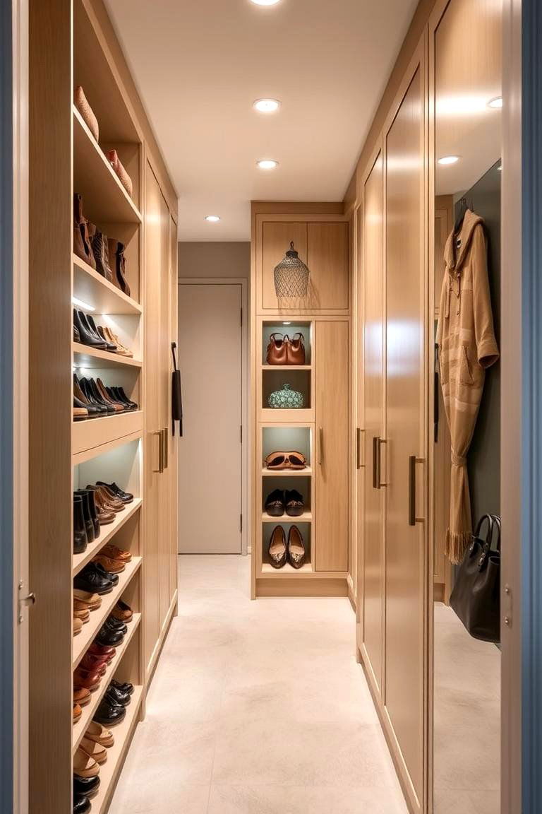 Use Vertical Storage Solutions - 24 Hallway Ideas