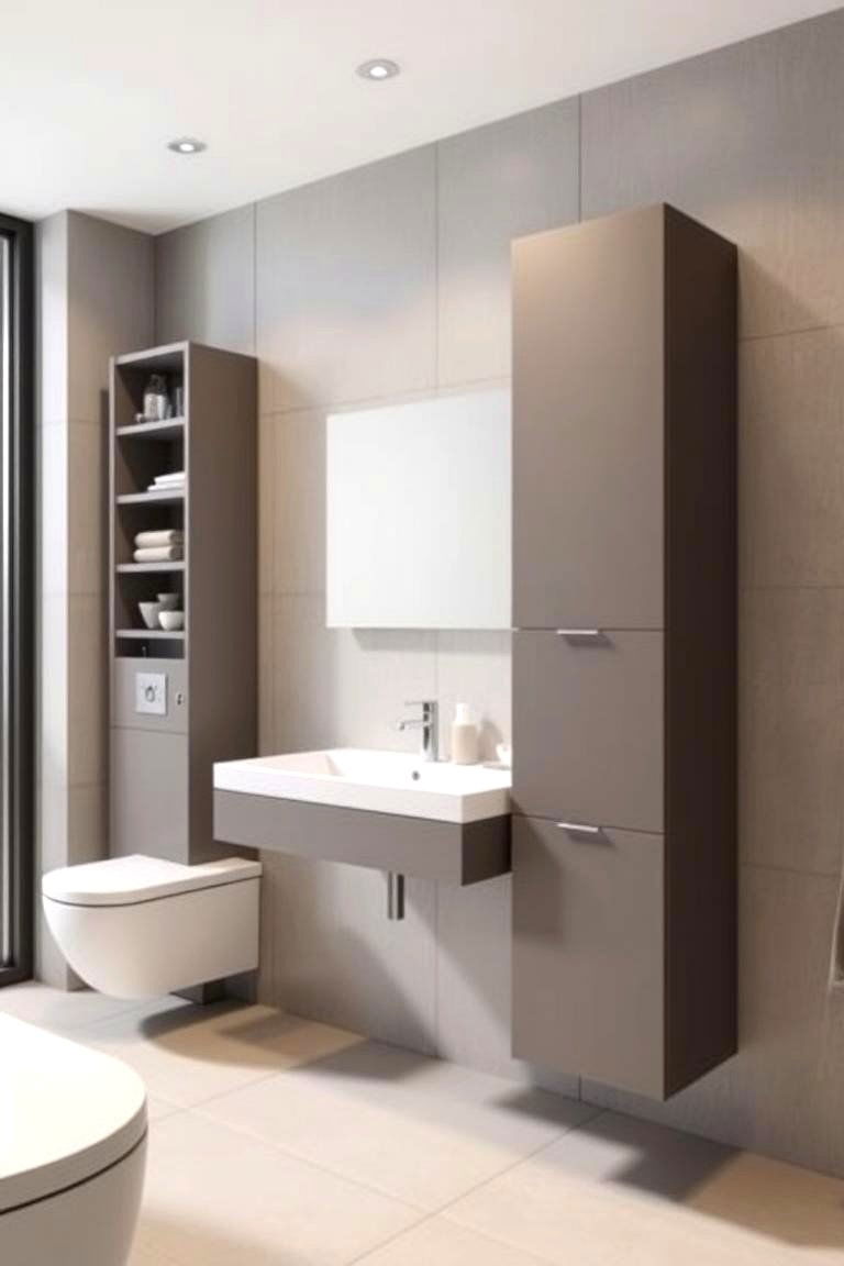 Use Vertical Storage for Extra Space - 24 Bathroom Organization Ideas