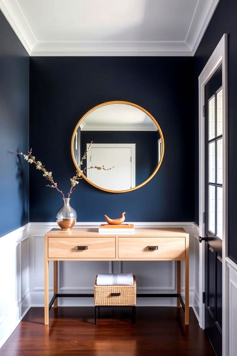Use a Bold Color Scheme - 24 Foyer Decor Ideas