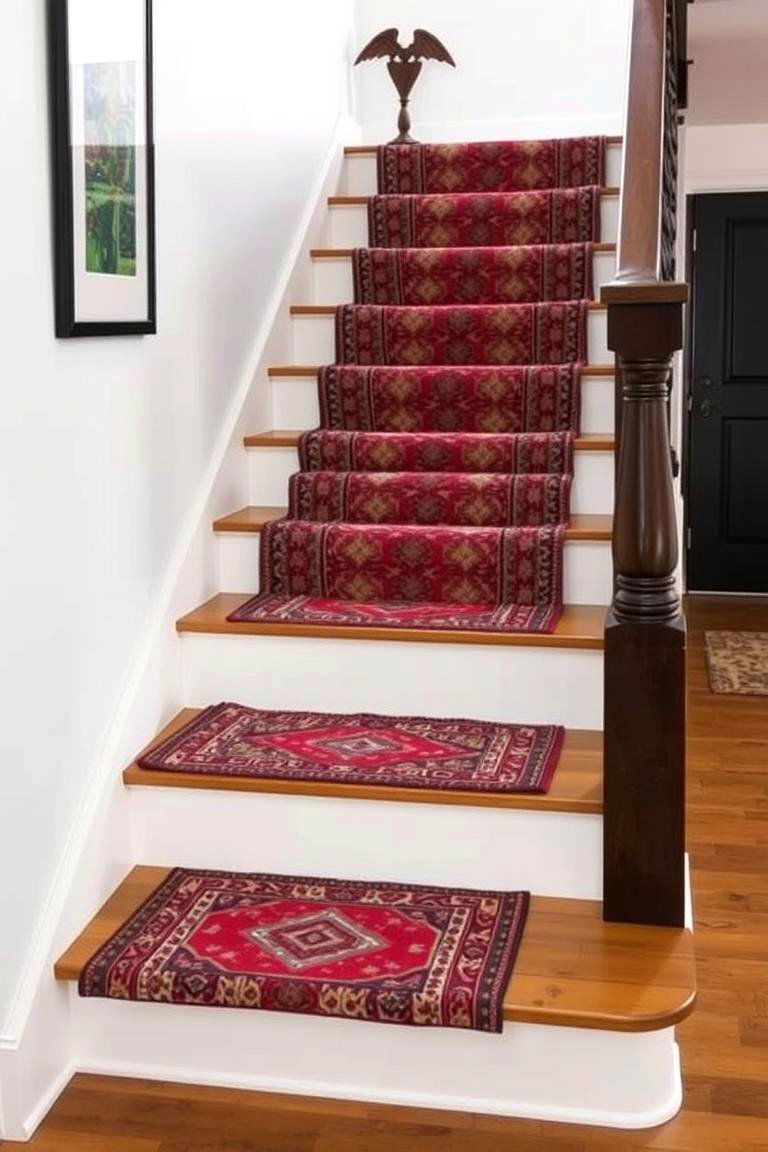 Use a Bold Rug - 24 Stair Landing Ideas