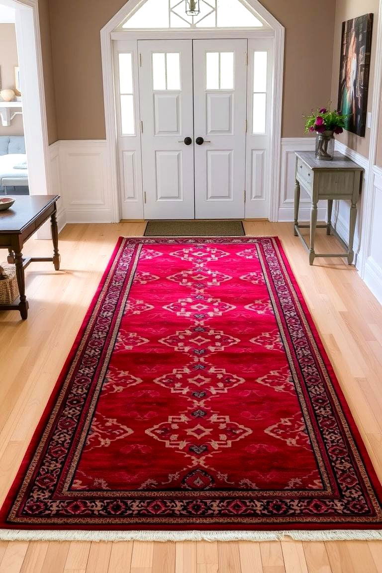 Use a Bold Rug - 24 Foyer Decor Ideas