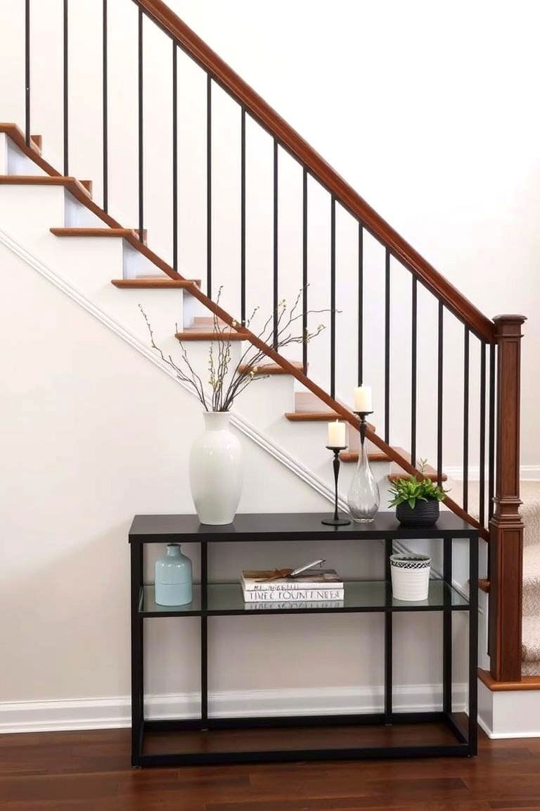 Use a Console Table - 24 Stair Landing Ideas
