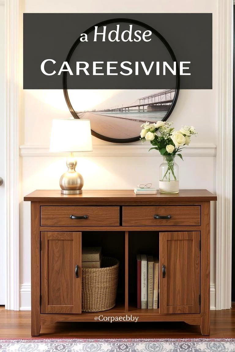 Use a Console with Storage - 24 Foyer Decor Ideas