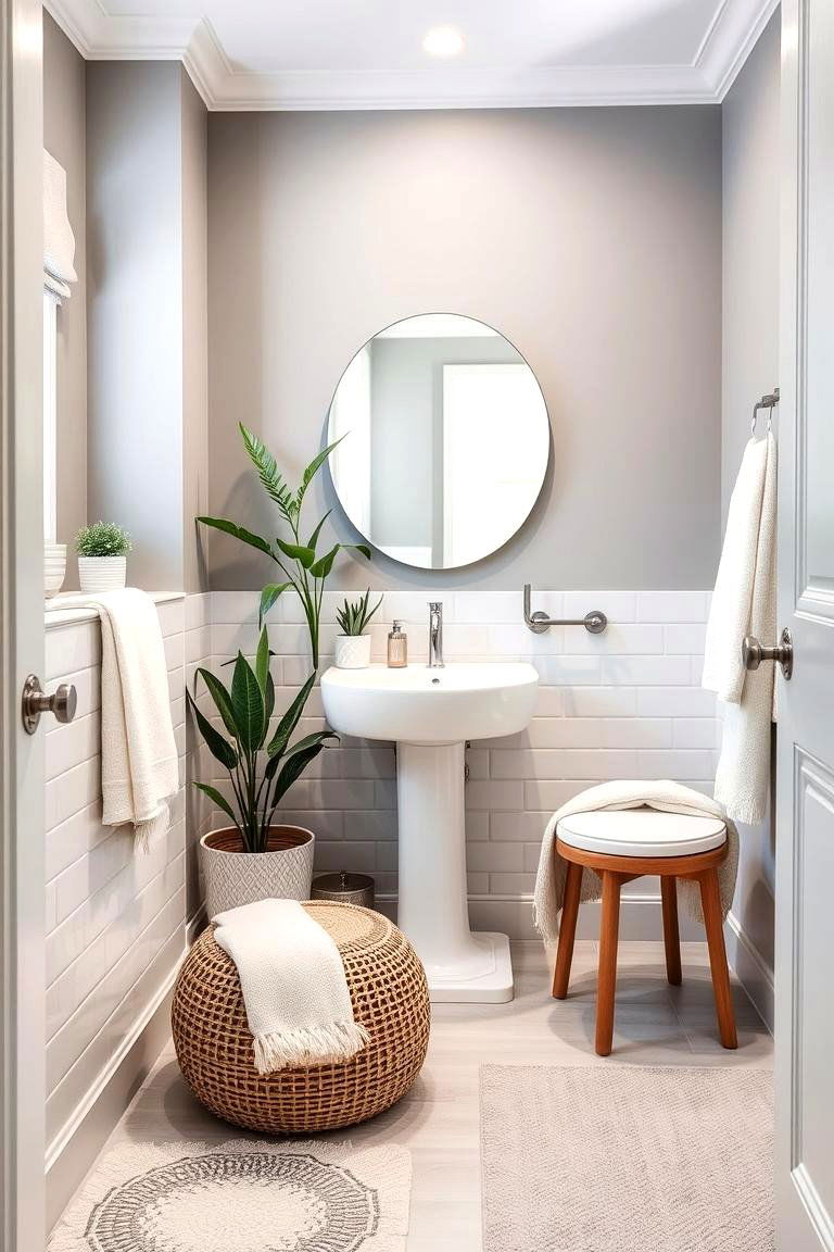 Use a Neutral Color Palette - 24 Apartment Bathroom Ideas