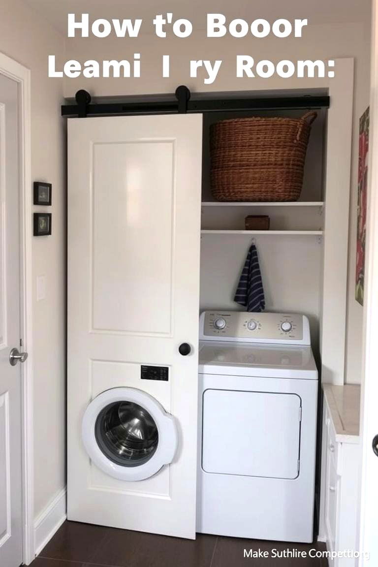 Use a Sliding Door to Save Space - 24 Laundry Room Storage Ideas