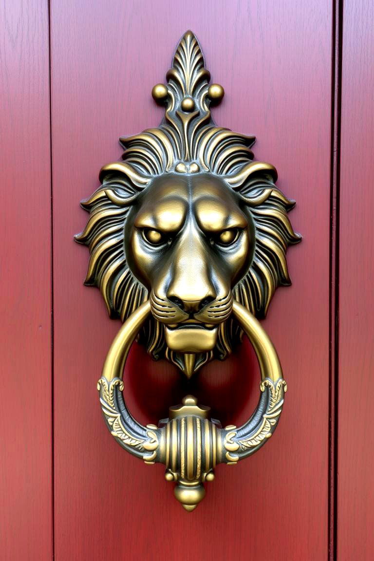 Use a Statement Door Knocker - 24 Front Step Ideas