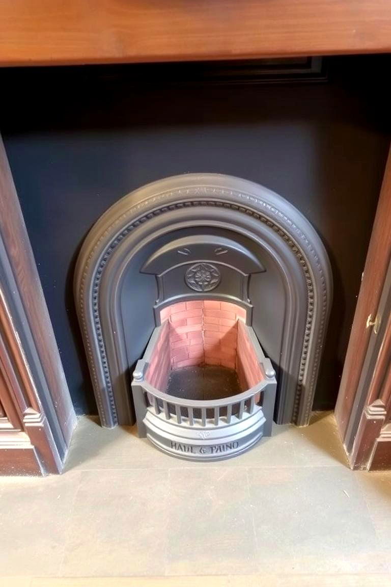 Use a Vintage Fireplace Insert - 24 Fireplace Decor Ideas