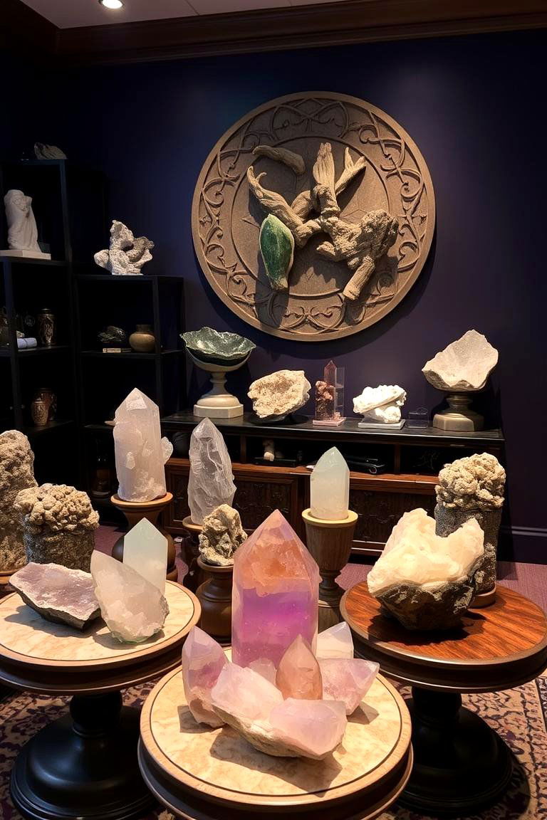 Use of Crystals and Natural Stones - 24 Feng Shui Living Room Ideas