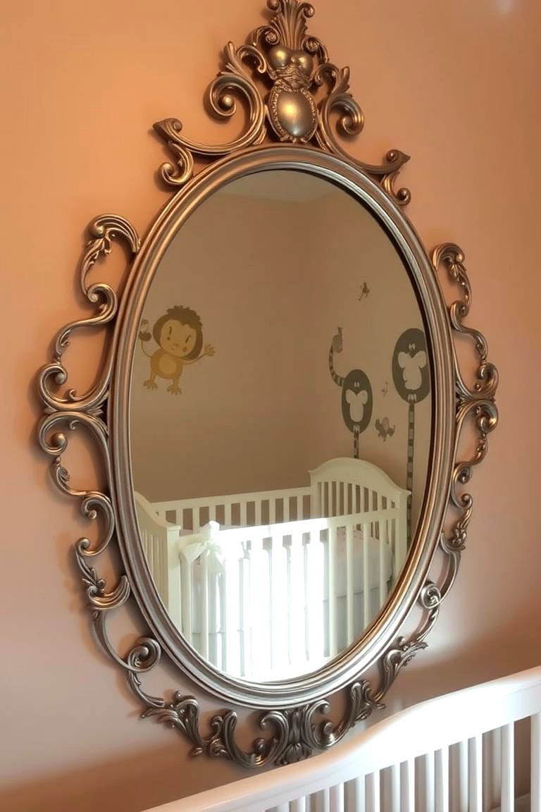Use of Mirrors - 24 Small Nursery Ideas
