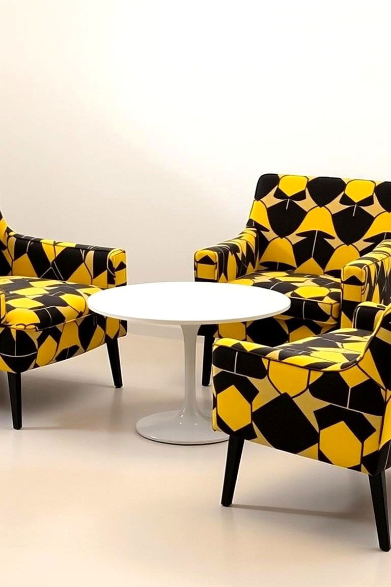 Use of Patterned Upholstery - 27 1950s Living Room Ideas