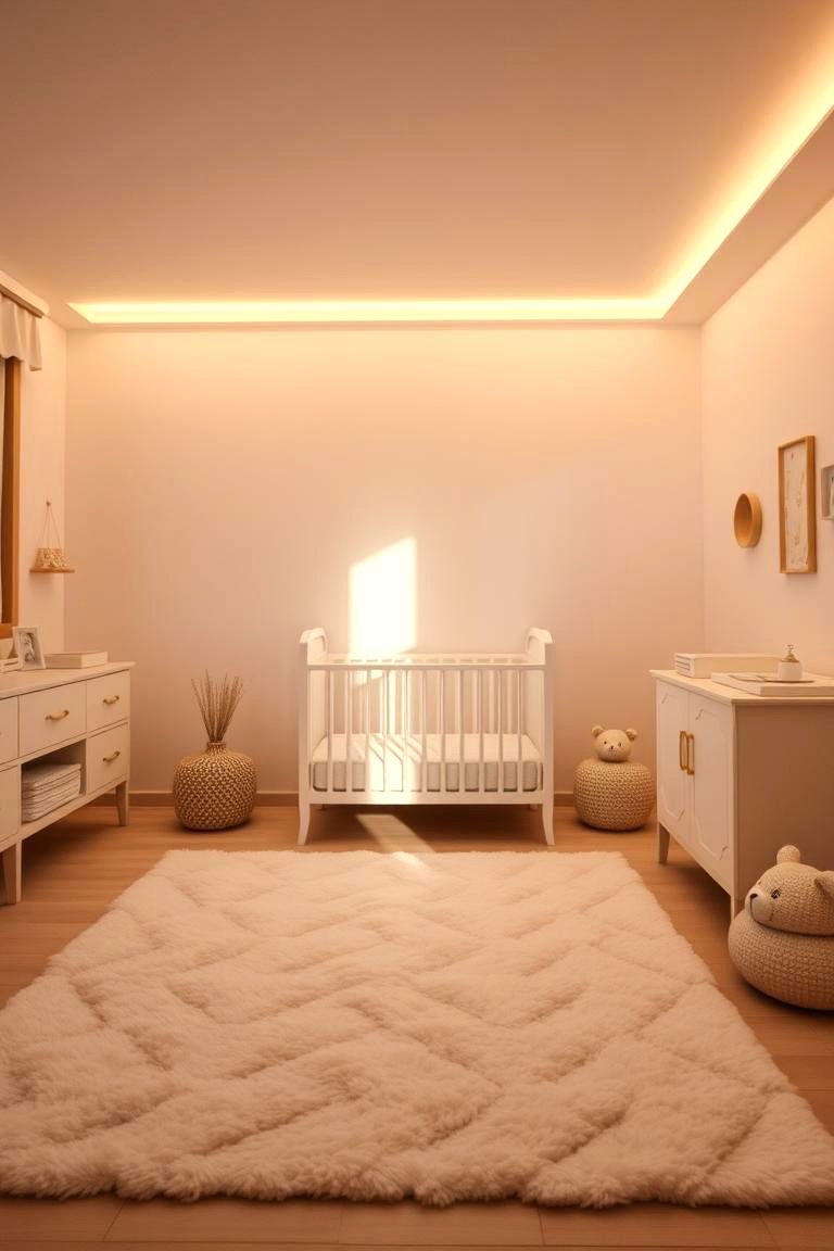 Use of Soft Lighting - 24 Small Nursery Ideas