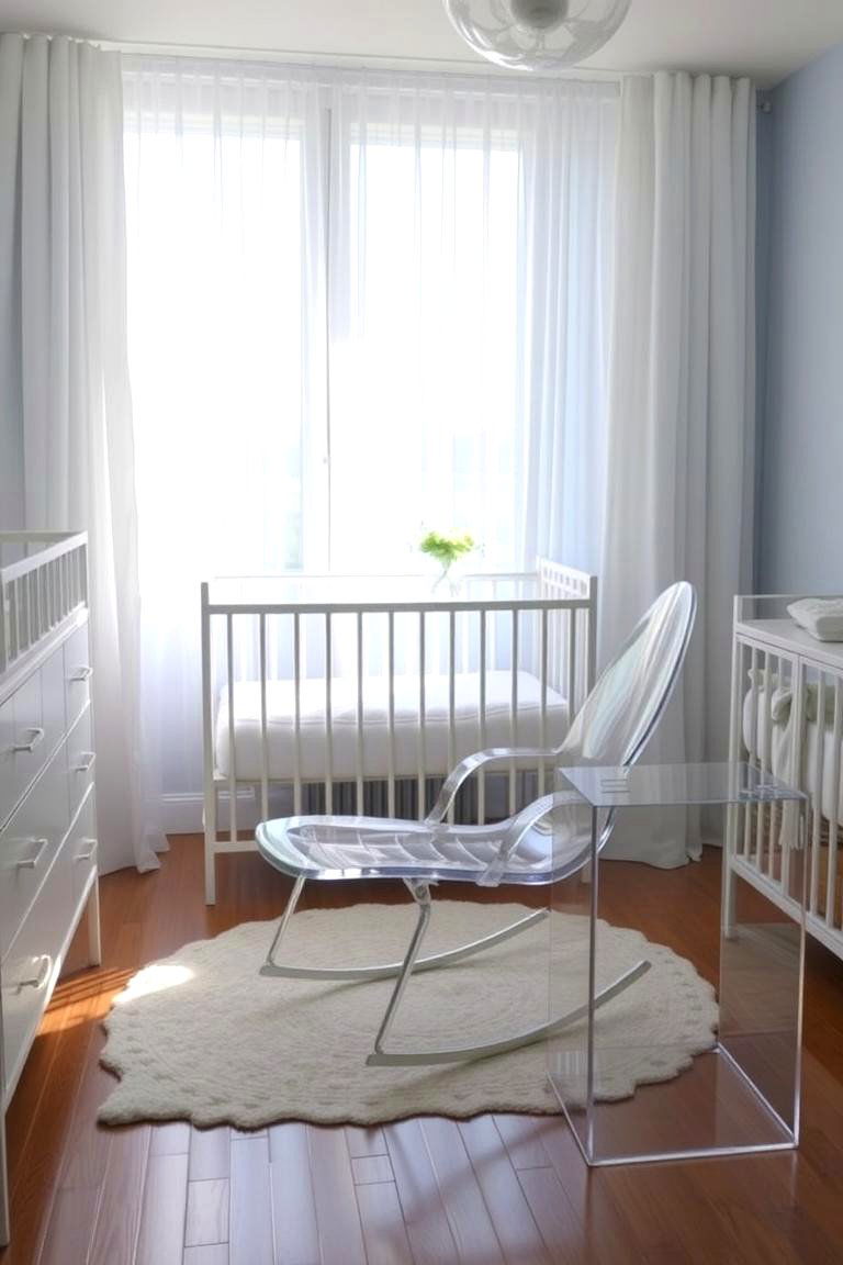 Use of Transparent Furniture - 24 Small Nursery Ideas