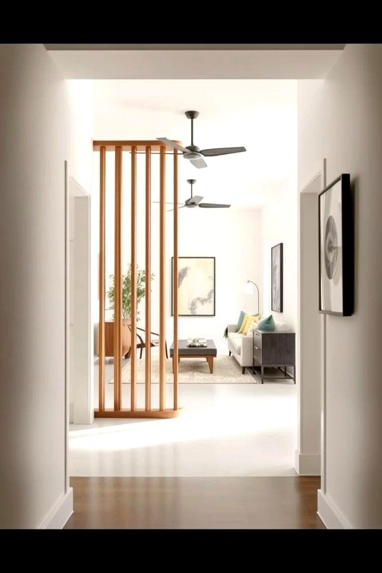Use of a Room Divider to Define the Space - 24 Modern Entryway Ideas