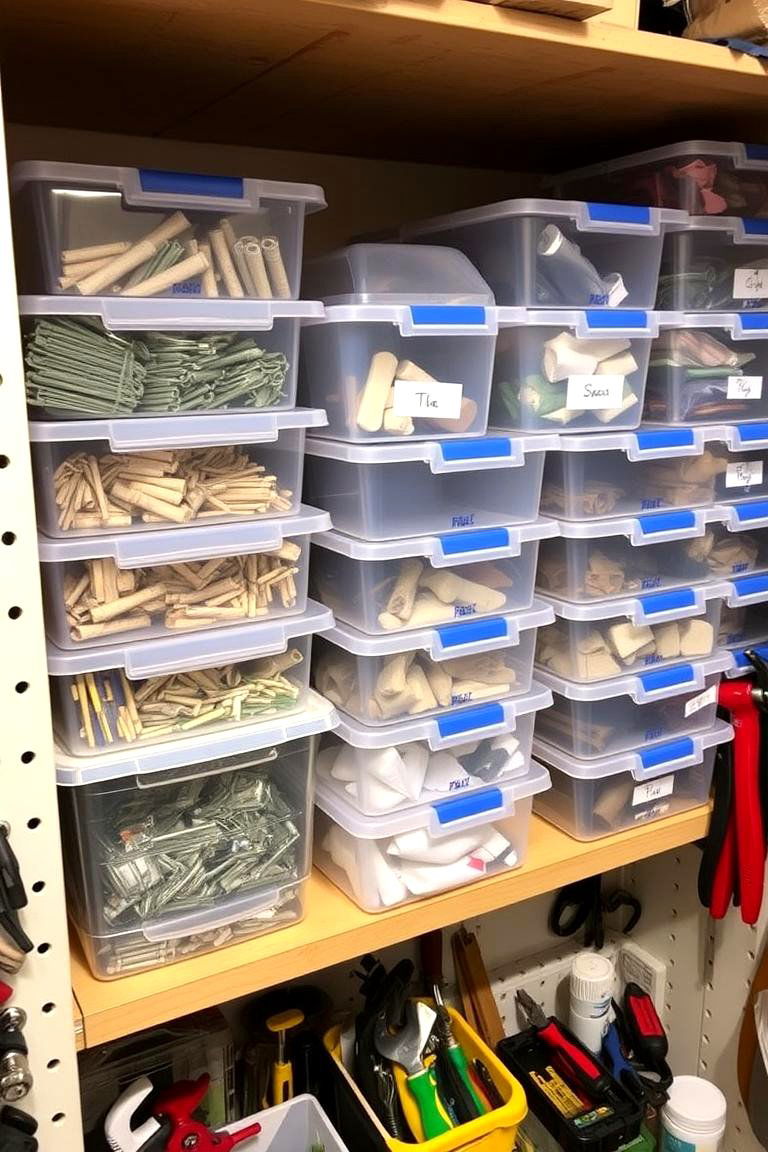 Using Clear Bins for Easy Visibility - 24 Tack Room Ideas