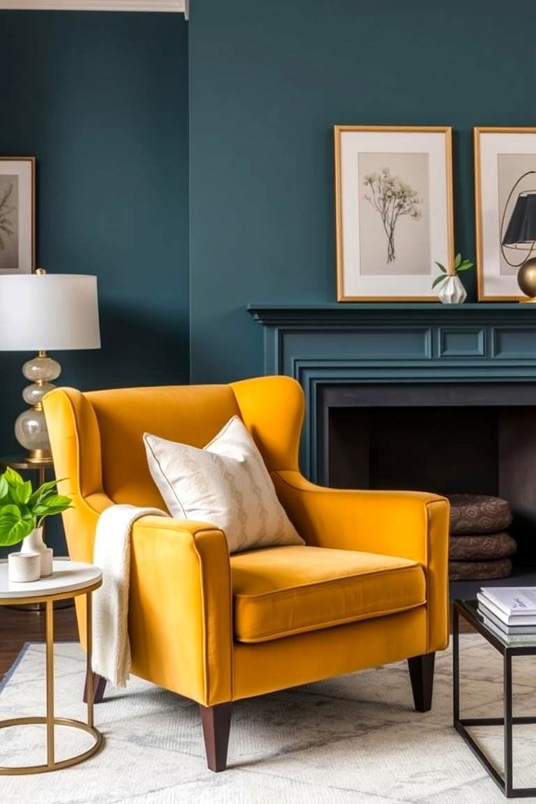 Using Different Shades of Yellow and Blue - 24 Yellow and Blue Living Room Ideas