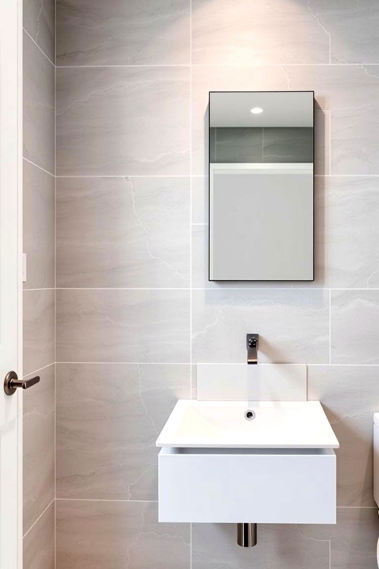 Using Large Format Tiles for a Seamless Look - 24 Half-wall Tile Bathroom Ideas
