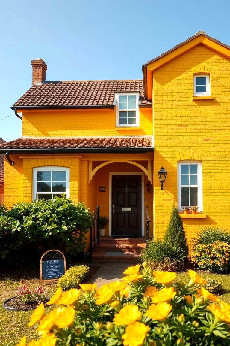 Using Paint to Accentuate Architectural Details - 24 Painted Brick Houses