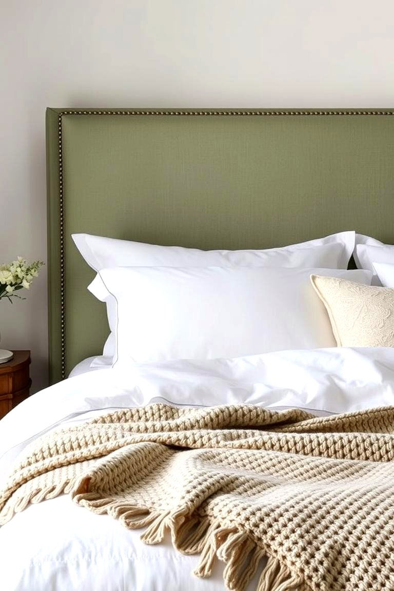 Using Sage Green in a Headboard - 24 Sage Green Bedroom Ideas