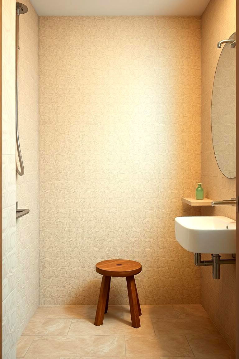 Using Textured Tiles for Added Visual Interest - 24 Half-wall Tile Bathroom Ideas