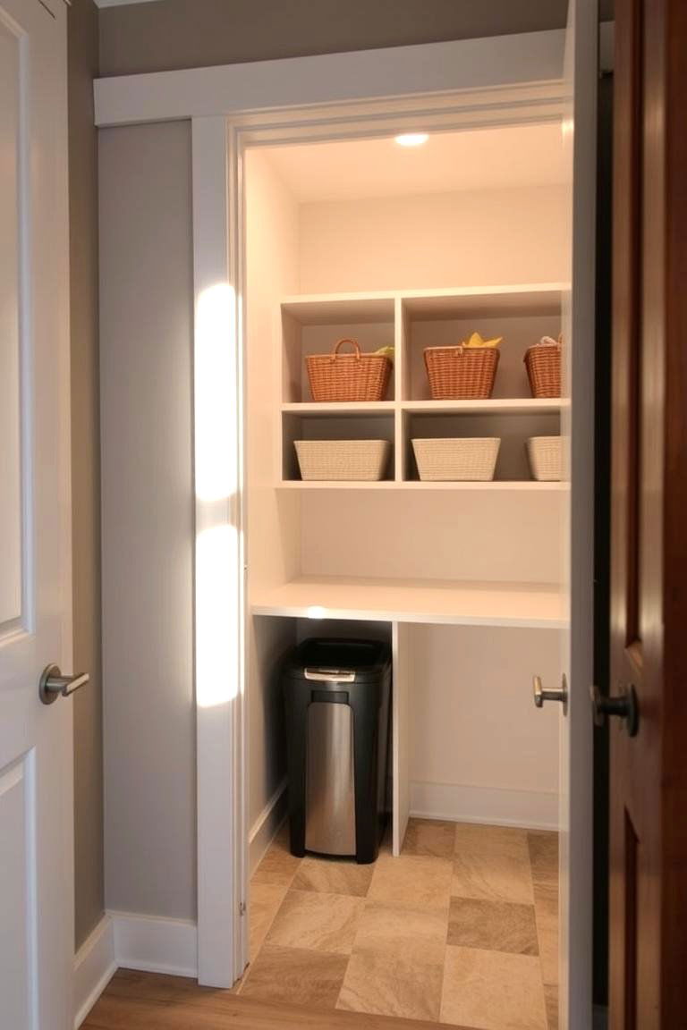 Utility Closet Conversion - 24 Garbage Can Storage Ideas