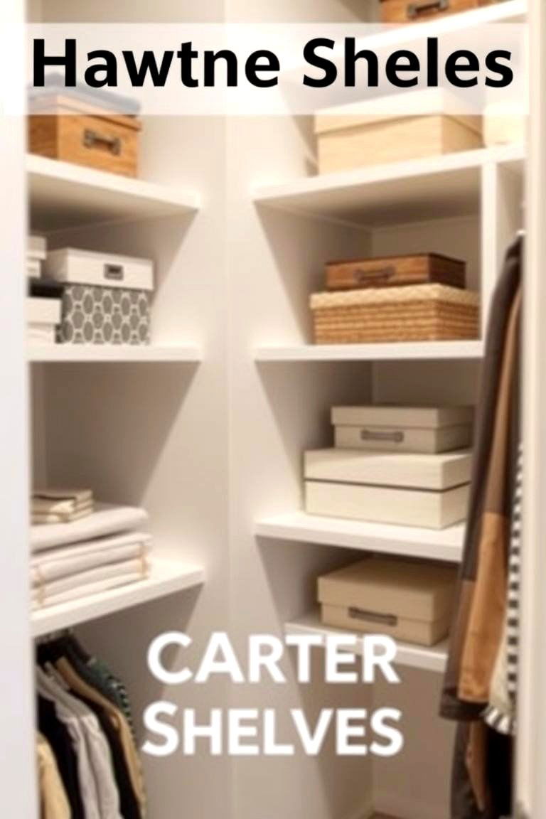 Utilize Corner Space with Corner Shelves - 24 Small Closet Storage Ideas
