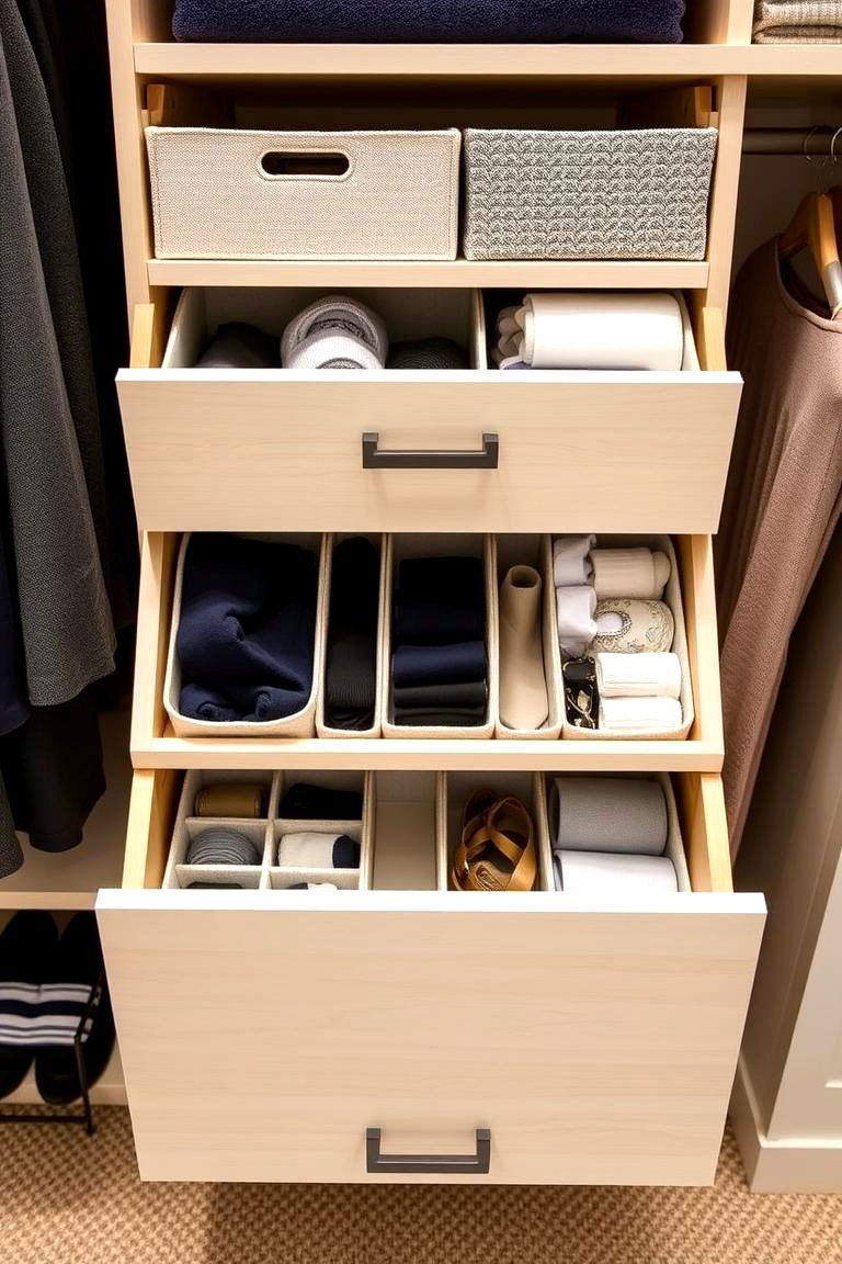 Utilize Drawer Organizers and Dividers - 24 Small Closet Storage Ideas