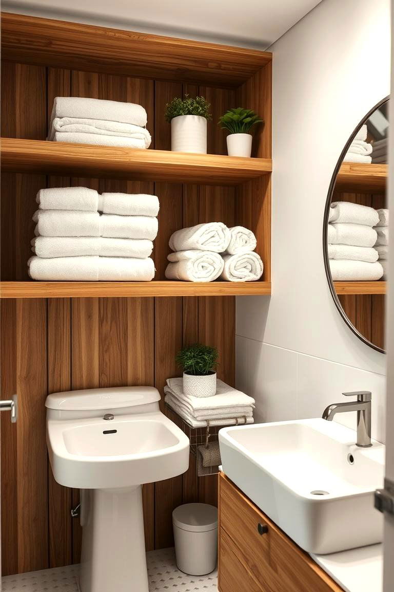 Utilize Functional and Stylish Storage - 24 Scandinavian Bathroom Ideas