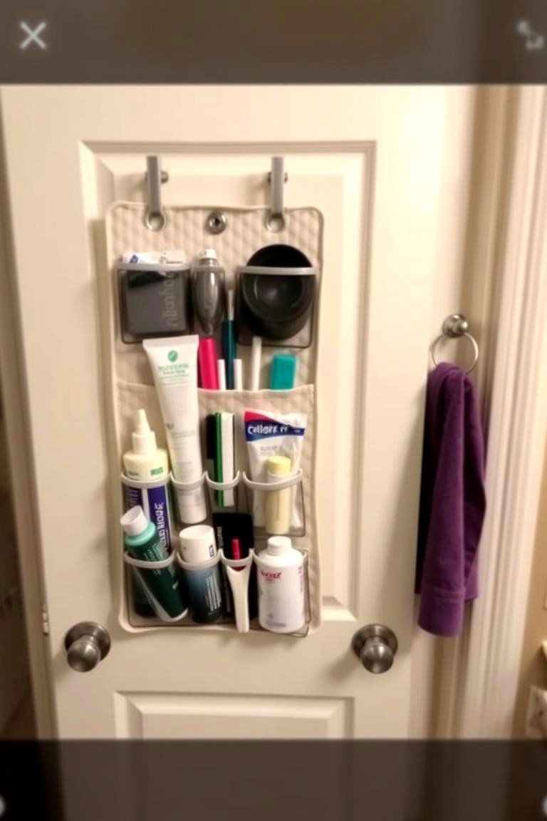 Utilize Over the Door Organizers - 24 Bathroom Cabinet Organization Ideas