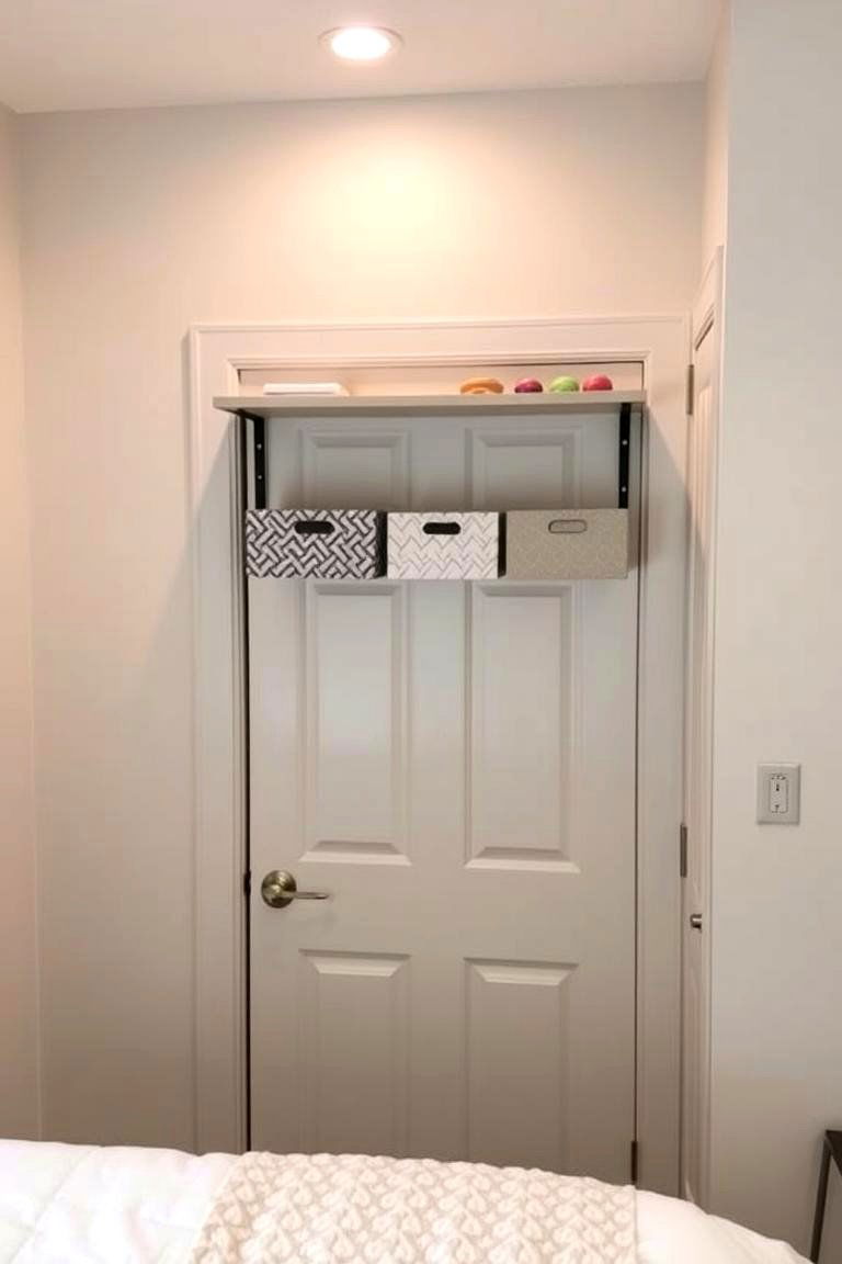 Utilize Space Above the Door - 24 small bedroom storage ideas