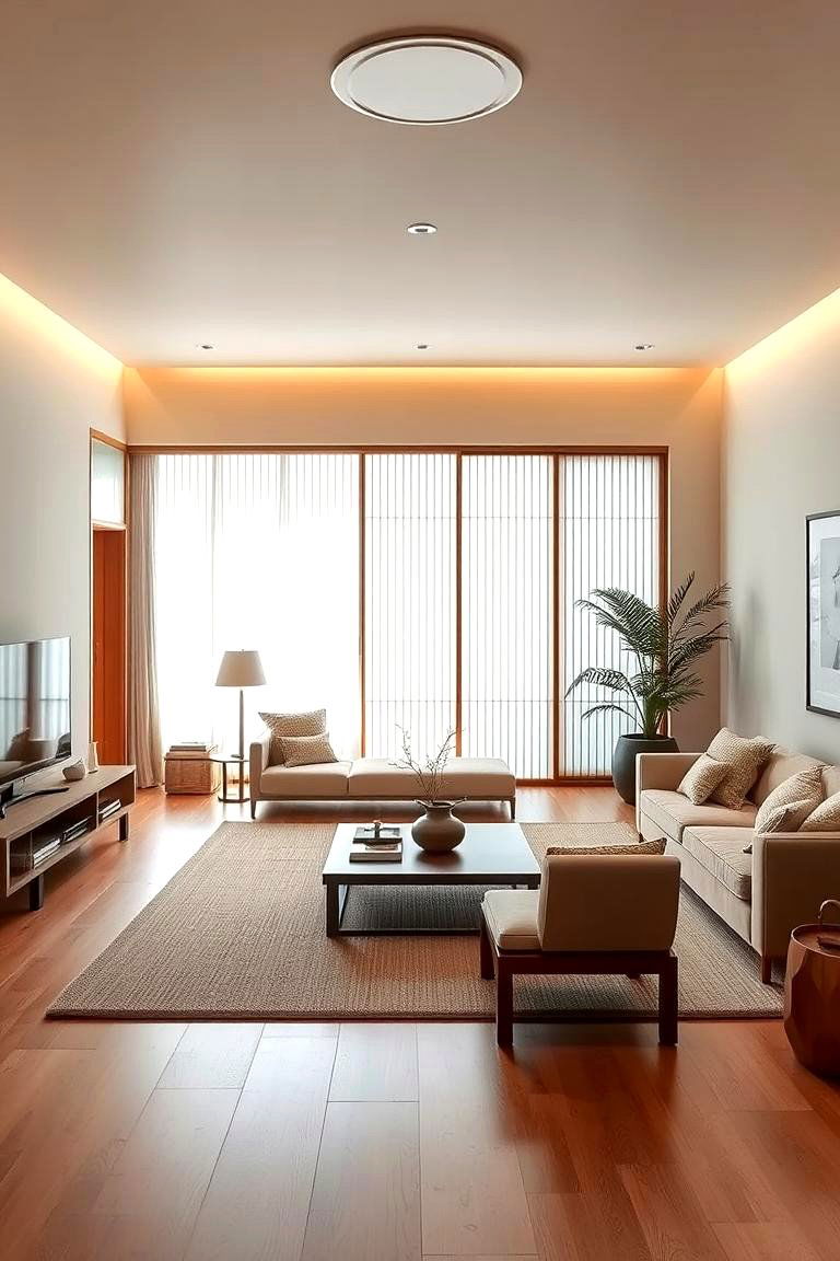Utilize Tatami Mats as Rugs - 24 Japandi Living Room Ideas