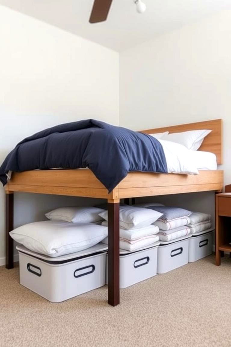 Utilize Under Bed Storage Bins - 24 Bedding Storage Ideas