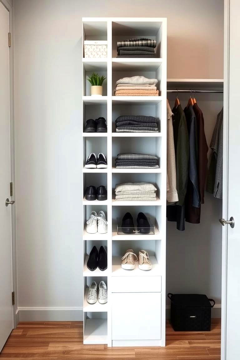 Utilize Vertical Space with Shelving - 24 Small Dressing Room Ideas