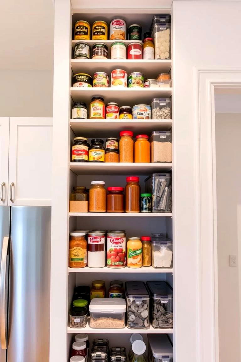 Utilize Vertical Space with Tall Pantry Shelves - 24 Larder Cupboard and Pantry Ideas for Your Kitchen