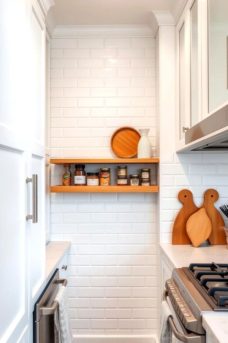 Utilize the Backsplash Area - 24 Small Galley Kitchen Ideas on a Budget